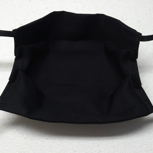 Designer Face Mask Black w Red Pony Two Sizes - Picture 4 of 4